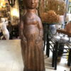 Sculpture ancienne en bois femme 110 cm