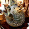 Vase zoomorphe poisson canard en céramique